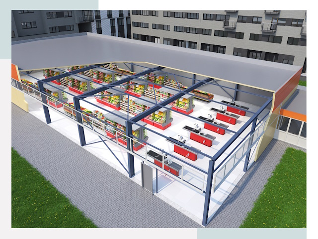 Строительство магазинов в Добрянка от 606 руб. за м²