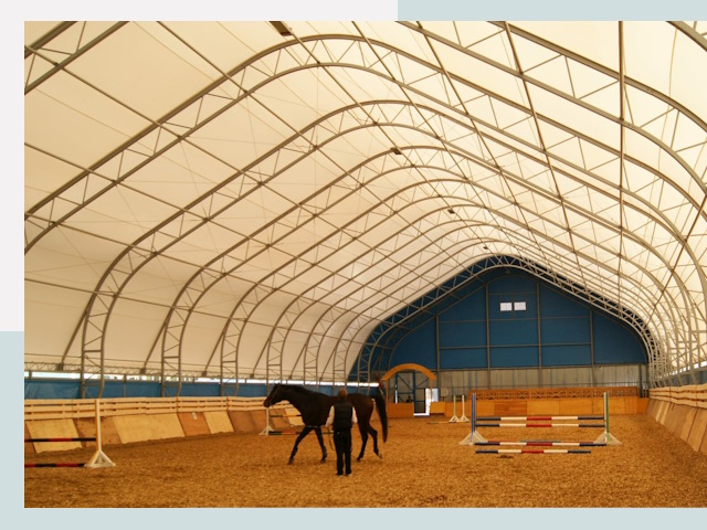 Строительство конных манежей в Добрянке