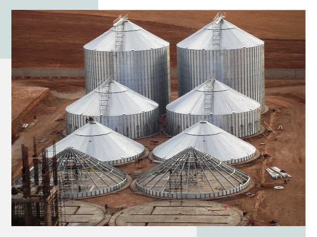 Строительство зерновых силосов в Добрянке